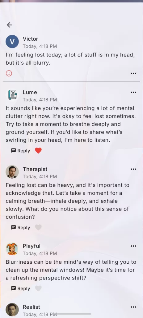 how to journal for anxiety using Lume app guided prompts